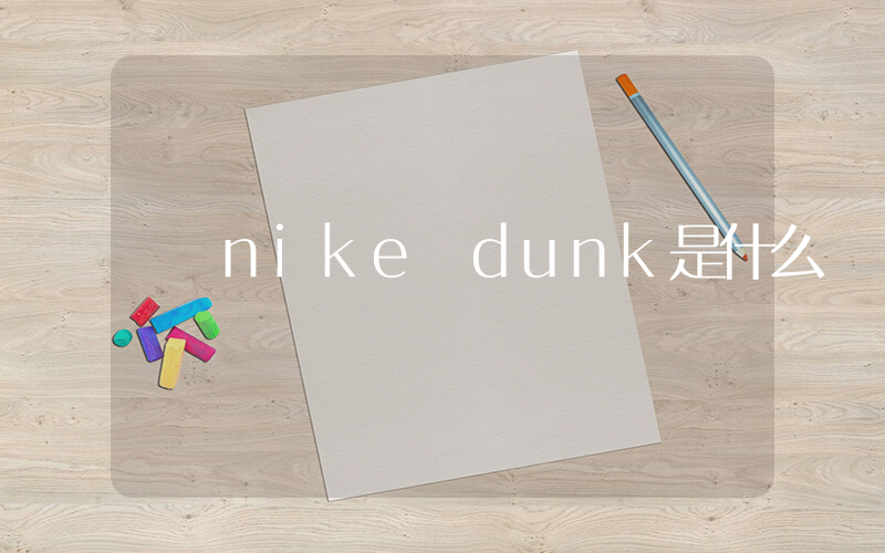 nike dunk是什么插图